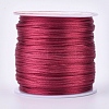 Round Nylon Satin Rattail Cord NWIR-WH0009-15A-04-1