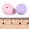 Rubberized Style Imitated Silicone Acrylic Beads MACR-T048-01A-14-3