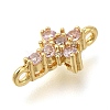 Brass Pave Cubic Zirconia Connctor Charms KK-M101-03B-G02-2