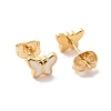 Enamel Butterfly Stud Earrings with 316L Surgical Stainless Steel Pins EJEW-P204-04G-04-2