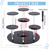 7-Tier Flat Round Acrylic Minifigures Organizer Display Risers ODIS-WH0038-44B-2