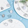 Unicraftale DIY Oval Glass Finger Ring Making Kit STAS-UN0032-80-3