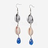Electroplate Glass Beads Dangle Earrings EJEW-JE02907-M-2