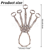 ANATTASOUL 3Pcs 3 Colors Alloy Skeleton Full Hand Ring Bracelets Set BJEW-AN0001-21-2