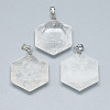 Natural Quartz Crystal Pendants G-S334-003N-2