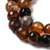 Dyed & Heated Natural Banded Agate Beads Strands G-P539-F01-02-4