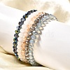 Electroplate Glass Beads Stretch Bracelets BJEW-JB04021-5