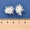 Brass Micro Pave Clear Cubic Zirconia Stud Earrings EJEW-S270-04S-3