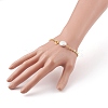 Natural Baroque Pearl Keshi Pearl Link Bracelets X-BJEW-JB05803-01-4