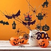 30Pcs 6 Styles Wool Felt Pumpkin Jack-O'-Lantern Party Decorations AJEW-YW0001-24-6