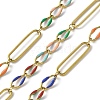 304 Stainless Steel Enamel Figaro Chains CHS-U003-02G-01-1