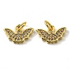 Rack Plating Brass Micro Pave Cubic Zirconia Charms KK-D036-03G-2