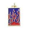 Brass Micro Pave Cubic Zirconia Pendant with Enamel KK-H458-02G-Q02-1