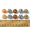 40Pcs 5 Colors Wood European Beads WOOD-FS0001-20-5