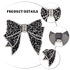 CHGCRAFT 2Pcs Resin Rhinestone Bowknot Shoes Charms FIND-CA0004-74-5
