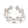 304 Stainless Steel Oval Wrap Open Cuff Ring for Women RJEW-E063-15P-01-2