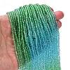 Transparent Painted Glass Beads Strands X1-DGLA-A034-T1mm-A17-2