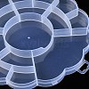 17 Grids Flower Plastic Bead Containers AJEW-YWC0001-06-3