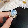 Mini Sequins Rose Alloy Claw Hair Clips PW-WG8F879-04-1