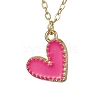 Alloy Enamel Heart Pendants Necklaces NJEW-JN04772-01-1