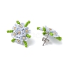 304 Stainless Steel Flower Stud Earrings EJEW-MZ00457-6