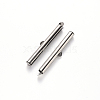 Tarnish Resistant 304 Stainless Steel Slide On End Clasp Tubes X-STAS-S115-01J-P-2