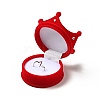 Flocking Plastic Crown Finger Ring Boxes CON-B008-01B-2