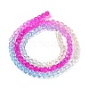 Transparent Painted Glass Beads Strands DGLA-A034-T4mm-A14-5