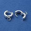 201 Stainless Steel Huggie Hoop Earrings Findings STAS-A167-01R-S-2