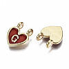 Alloy Enamel Charms ENAM-T012-02G-RS-3