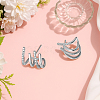 2Pairs 2 Colors Rack Plating Claw Brass Clip-on Earrings EJEW-GO0001-08-4