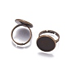 Adjustable Brass Finger Rings Components KK-WH0033-05AB-1