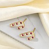 Christmas Rack Plating Brass Cubic Zirconia Stud Earrings EJEW-K245-55C-G-3