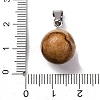 Round Natural Picture Jasper Pendants G-Q434-19-3