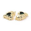 Brass Micro Pave Green Cubic Zirconia Pendants KK-E068-VC454-3