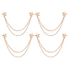 4Pcs Alloy Hanging Chain Brooch JEWB-FH0002-93G-1
