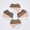 Two Tone Resin & Walnut Wood Pendants RESI-Q210-011A-B04-1