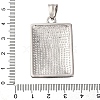 304 Stainless Steel Rhinestone Pendants STAS-P372-04P-3