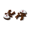 Christmas Opaque Resin Cabochons RESI-K019-26-3