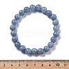 Natural Quartz Imitation Aquamarine Beaded Stretch Bracelets for Women Men BJEW-F483-02-5