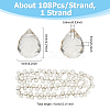 Electroplate Transparent Glass Beads Strands EGLA-FI0001-01A-2