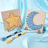   2Sets Star & Moon 3D DIY Nail String Art Kit Arts And Crafts for Adults DIY-PH0002-87-2