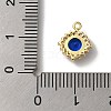 Brass Micro Pave Clear Cubic Zirconia Pendants KK-S391-01G-D-3