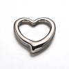 Tarnish Resistant 304 Stainless Steel Heart Linking Rings STAS-F079-02P-1