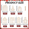 42Pcs Christmas Wood House Pendant Decorations DIY-PH00035-58-2