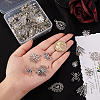 100Pcs 10 Styles Tibetan Style Alloy Pendants TIBEP-CJ0001-80-4