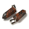 Natural Mahogany Obsidian Pendants G-Z067-07P-17-2