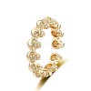 Brass Open Cuff Finger Rings for Women Men PW-WG85D65-02-1