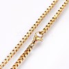 304 Stainless Steel Box Chain Necklaces NJEW-F226-05G-02-2