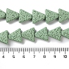 Triangle Dyed Natural Lava Rock Beads Strands G-O126-04A-06-4